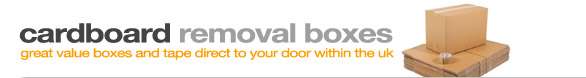 Cardboard Removal Boxes - Great value boxes and tape direct to your door within the UK